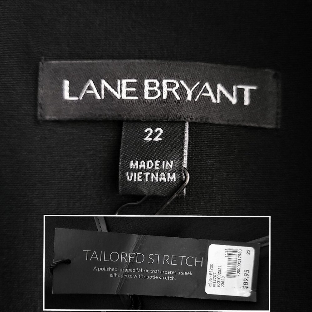 LANE BRYANT ~ Tailored Stretch Drape Front Blazer Jacket ~ NWT Sizes 18 + 22 - Picture 10 of 15